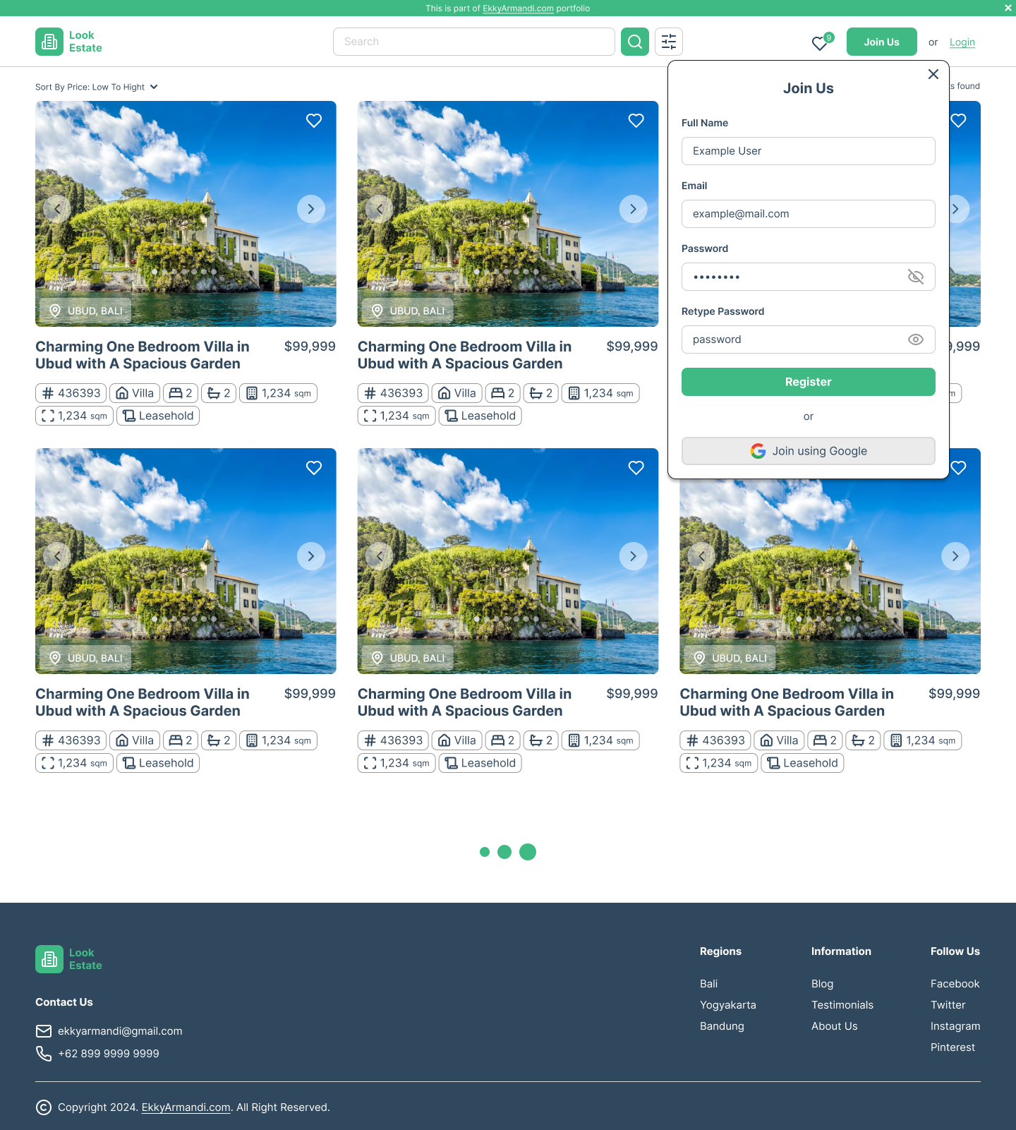 Look Estate Home Page