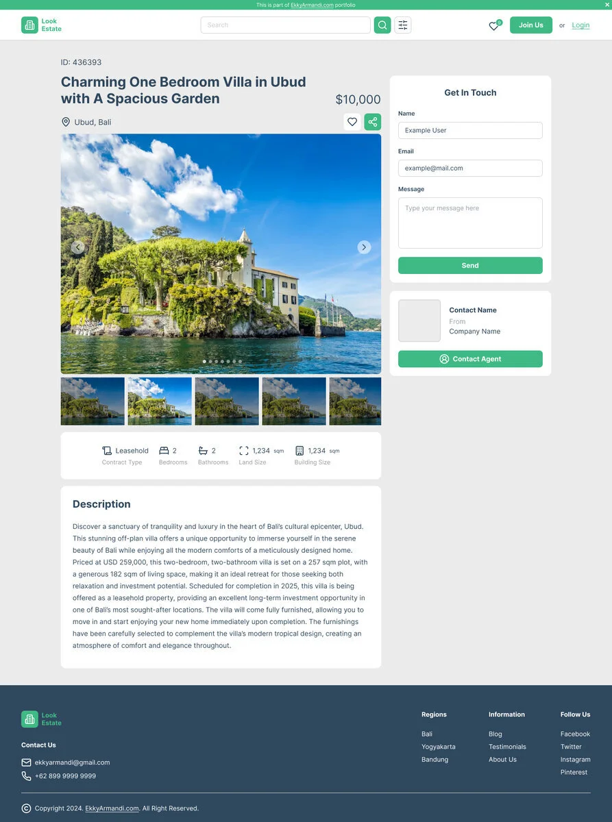 Look Estate Detail Page